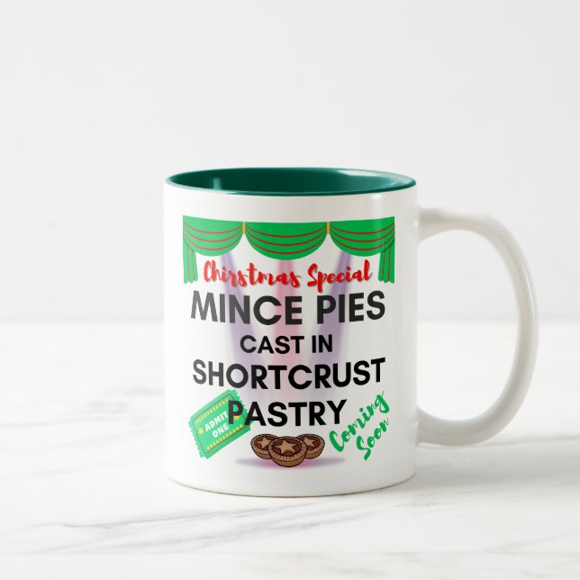 Mince Pies Cast in Shortcrust Pastry 2 Two-Tone Coffee Mug (Right)