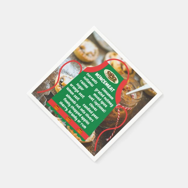 Mincemeat Ingredients Apron Napkin (Corner)