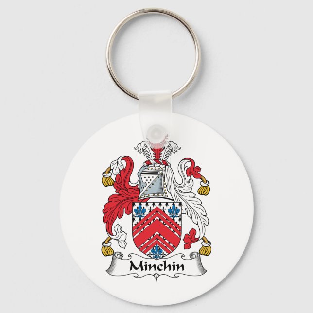 Minchin Family Crest Key Ring (Front)