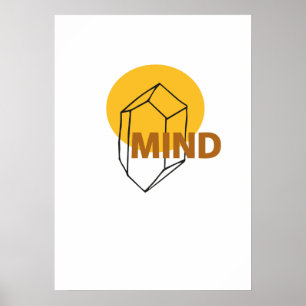 Mind - abstract Crytal Art Poster