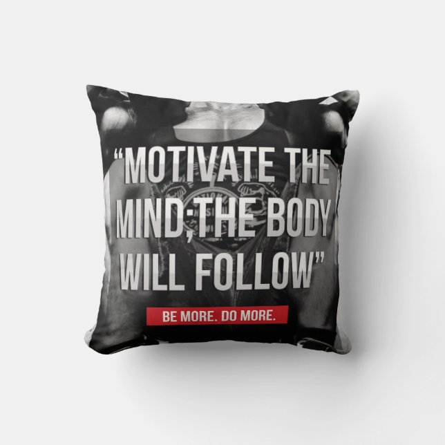Mind and Body - Workout Motivational Cushion (Front)
