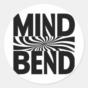 Mind Bend Optical Illusion Bold Black and White Classic Round Sticker