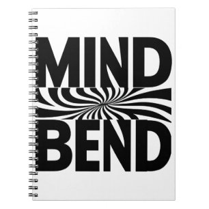 Mind Bend Optical Illusion Bold Black and White Notebook
