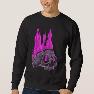 Mind Blown Melting Exploding Head Pastel Goth Skul Sweatshirt