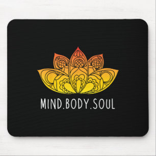 Mind Body Soul Women Meditation Graphic Ideas Mouse Mat