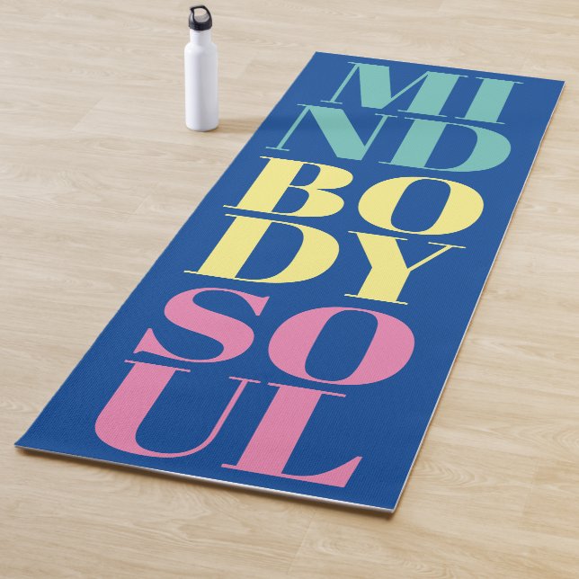 Mind body soul yoga mat for fitness workout (In Situ)