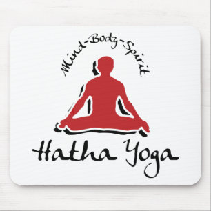 Mind Body Spirit Hatha Yoga Mouse Mat