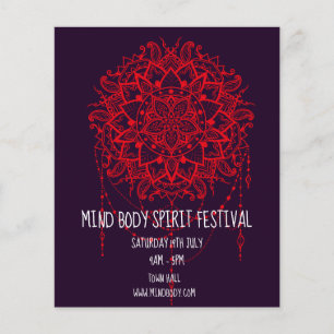 Mind Body Spirit New age mandala festival Flyer