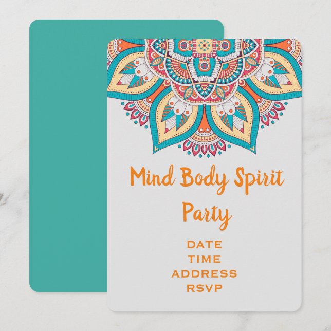 Mind Body Spirit New Age party Invitation (Front/Back)