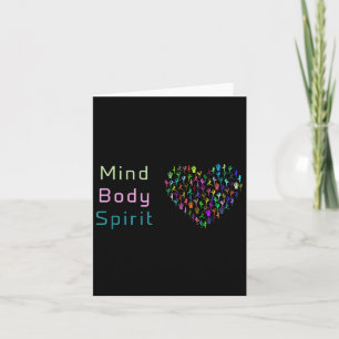Mind Body Spirit . Yoga Tee. Motivational Shirt.  Card