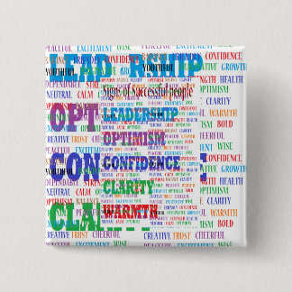 Mind boggling motivational text for success 15 cm square badge