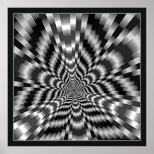 Mind-boggling Tunnel Optical Illusion Poster