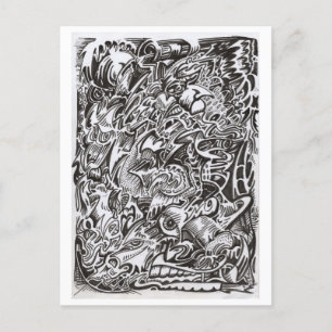 Mind Cascade drawing Postcard