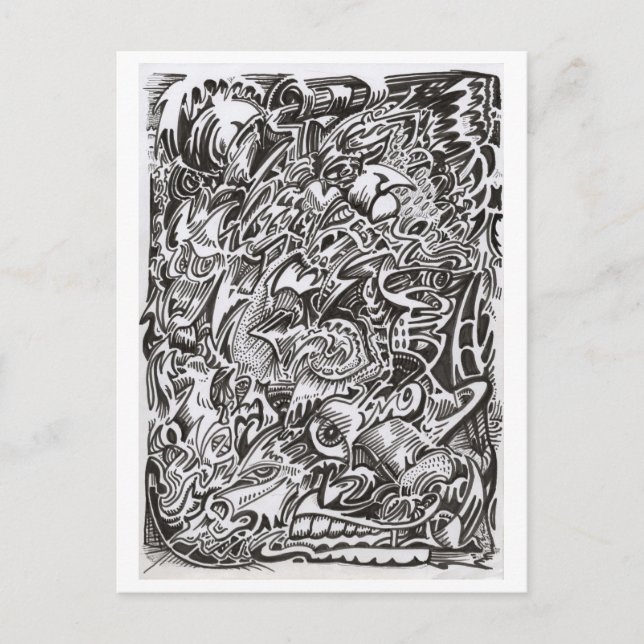 Mind Cascade drawing Postcard (Front)