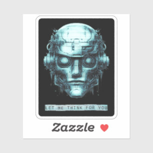 Mind Control Cyberpunk Robot Blue Grunge