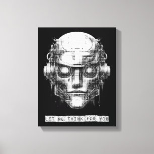 Mind Control Cyberpunk Robot Canvas Print