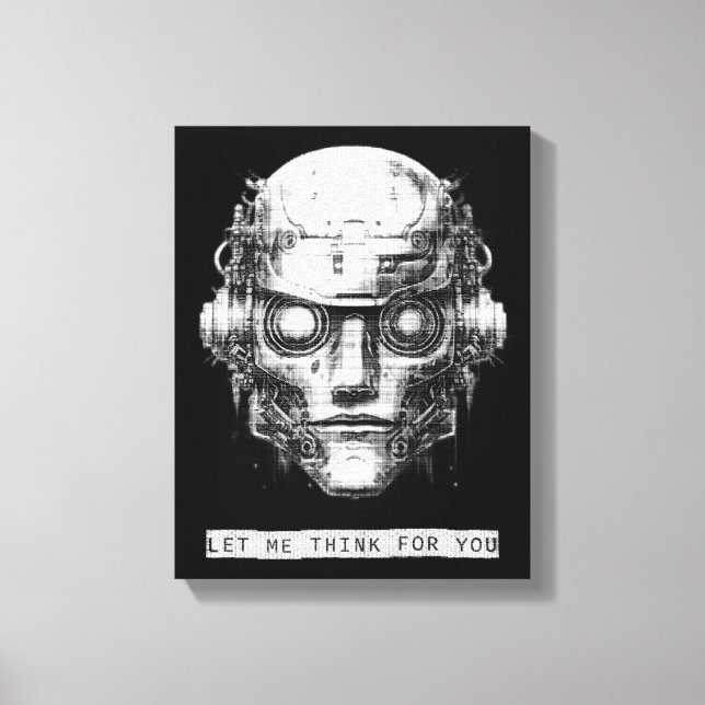 Mind Control Cyberpunk Robot Canvas Print (Front)