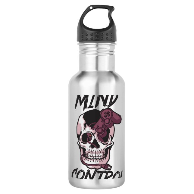 Mind control gaming design 710 ml water bottle (Front)