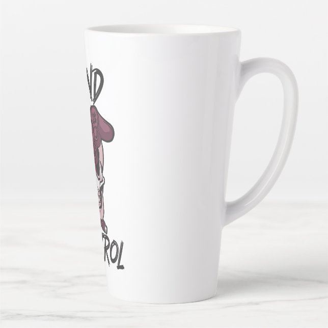 Mind control gaming design latte mug (Right)