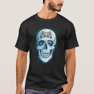 Mind Controlling Controller Skull Gaming Gamer Ske T-Shirt