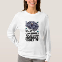 "Mind Controls Life" Motivational Quote Modern