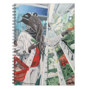 Mind Flayer Grocery Shopping Fantasy Art Notebook