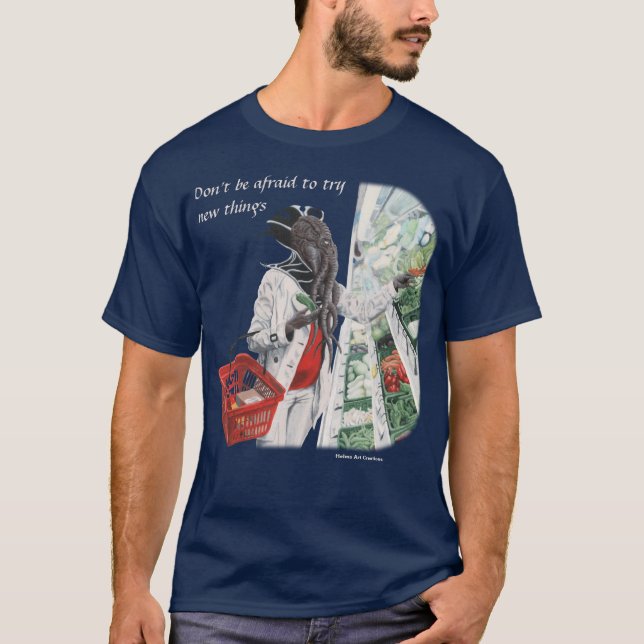 Mind Flayer Grocery Shopping Fantasy Art Shirts (Front)