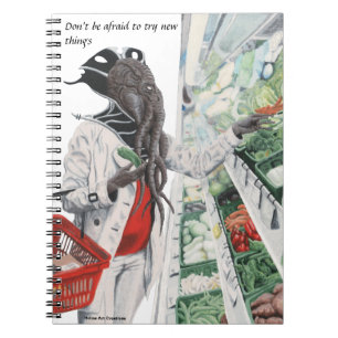 Mind Flayer Grocery Store Fantasy Spiral Notebook