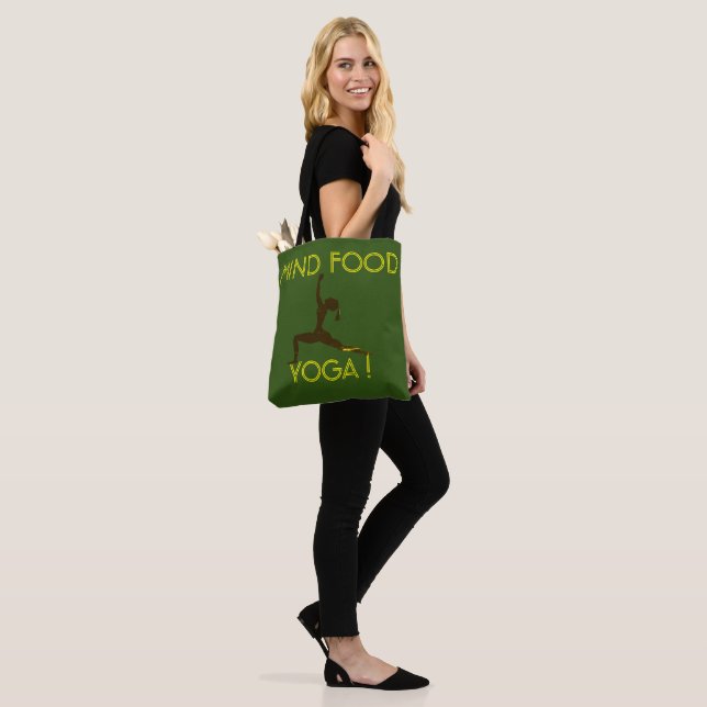 'Mind Food' Yoga Tote Bag (On Model)