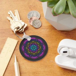 Mind fresh Mandala Design  Key Ring
