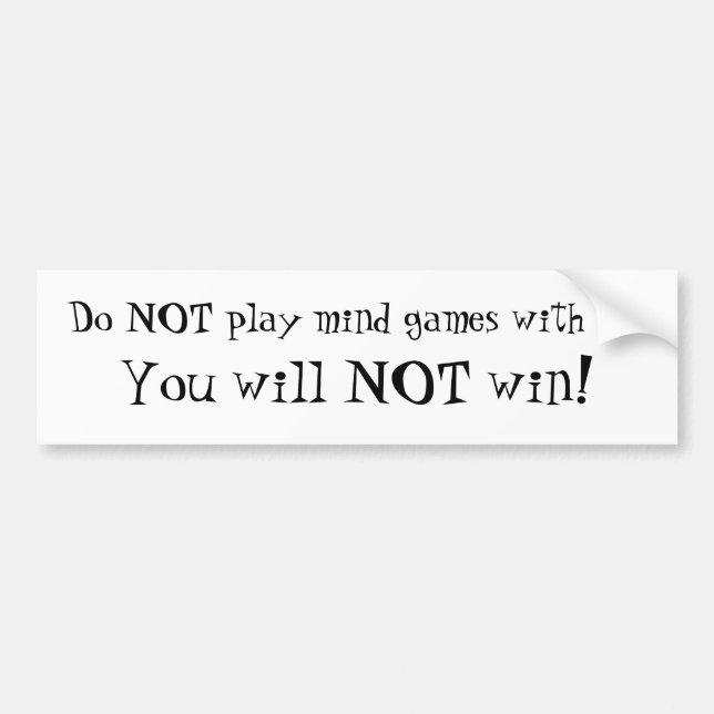 Mind Games Bumper Sticker (Front)