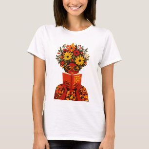 Mind Grow Soul Floral Reading Afro Woman SVG PNG T-Shirt