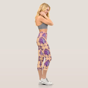 Mind Harmony – Ornamental Brain‑Heart Fusion Capri Leggings