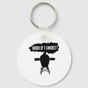 Mind If I Smoke Funny Bbq Grilling Egg Smoker S  Key Ring