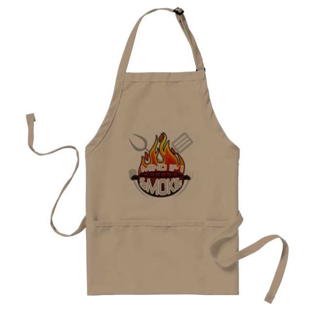 Mind If I Smoke I Funny BBQ Smoking Grilling Standard Apron (Front)