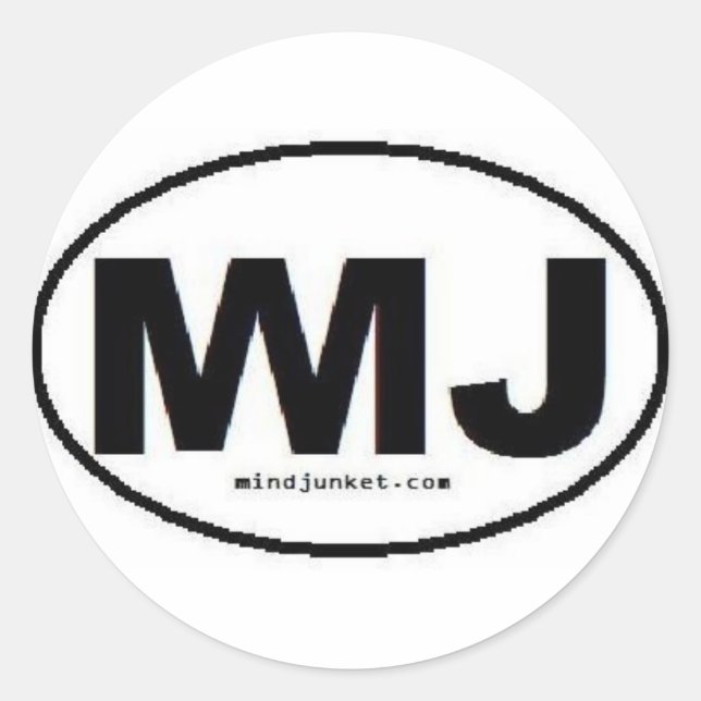 Mind Junket Logo Classic Round Sticker (Front)
