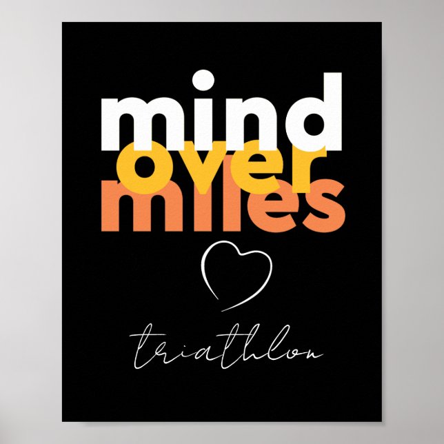 Mind Motivation With Yellow On Black Typography  Poster (Front)