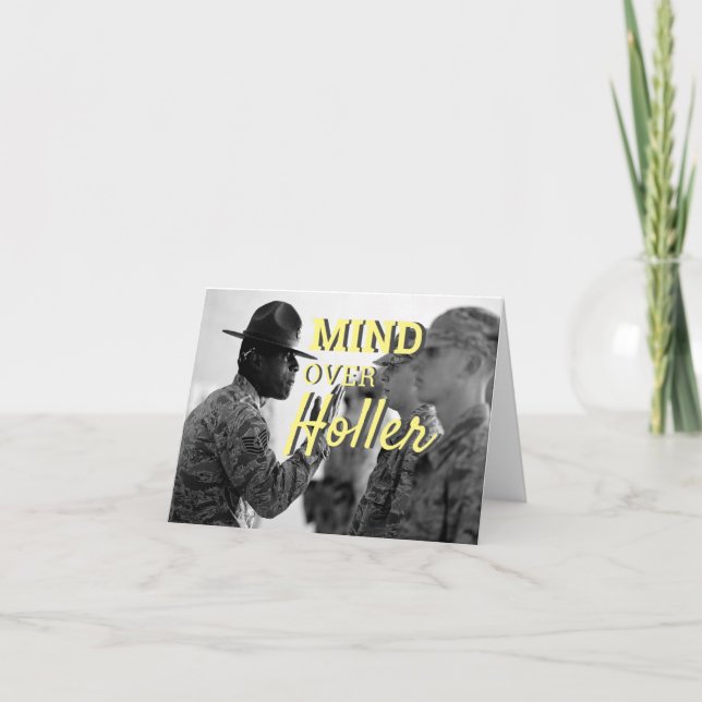 Mind Over Holler Army Soldier Boot Camp Cadet Card (Front)