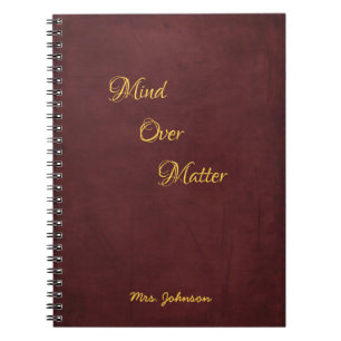Mind Over Matter Red Notebook
