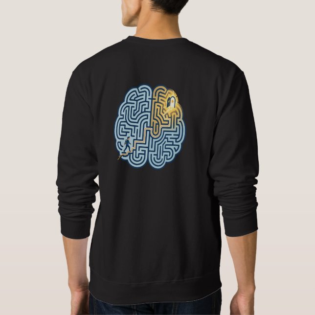 Mind Over Maze – Inspirational Brain Maze Sweatshirt (Back)
