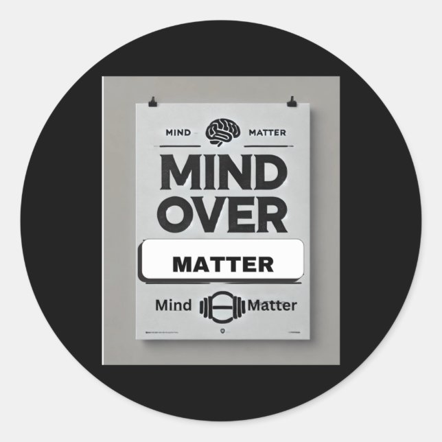 Mind Over Motivational Mantras Sticker  (Front)