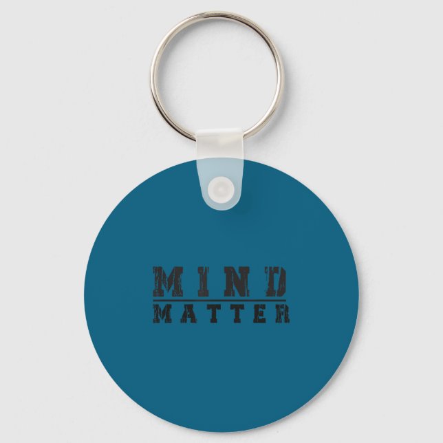 Mind Over Motivational Stoic Philosophy Insrationa Key Ring (Front)