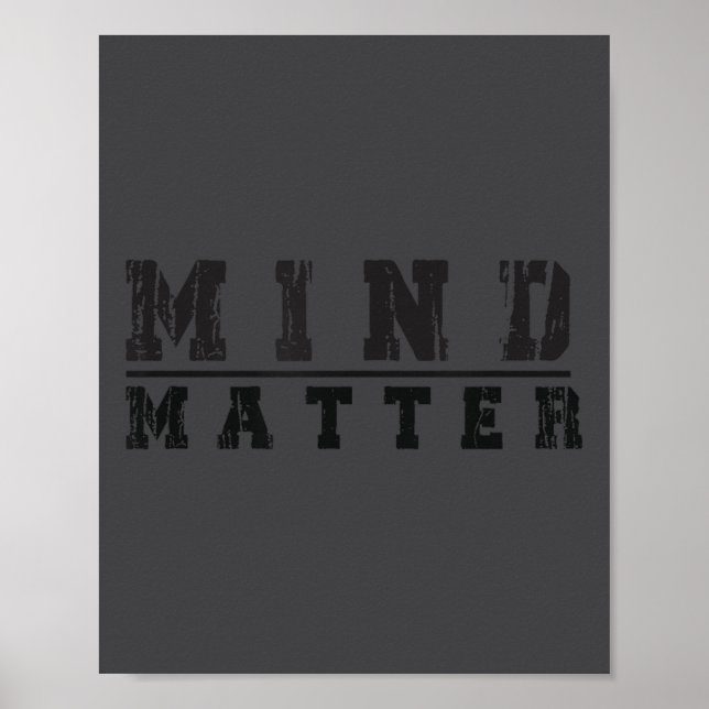 Mind Over Motivational Stoic Philosophy Insrationa Poster (Front)