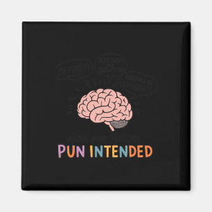 Mind Over Pun Intended Sticker  Magnet