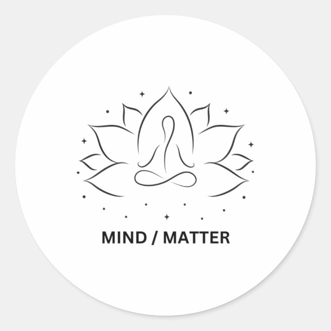 Mind Over Sticker3  Classic Round Sticker (Front)