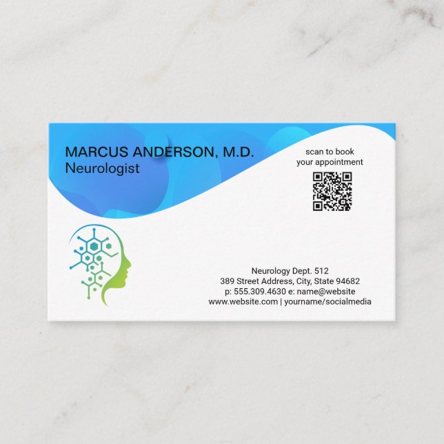Mind Psychology Logo | Health Science Business Card (Front)