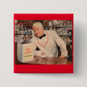 mind-reading at the bar 15 cm square badge