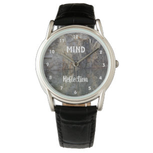 Mind Reflection Rock Wall Inspirational Watch