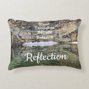 Mind Rock Cliff Wall Reflection Inspirational  Decorative Cushion