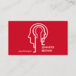 Mind Science Human Head Red Psychology Business Card<br><div class="desc">Mind Science Human Head Red Psychology</div>